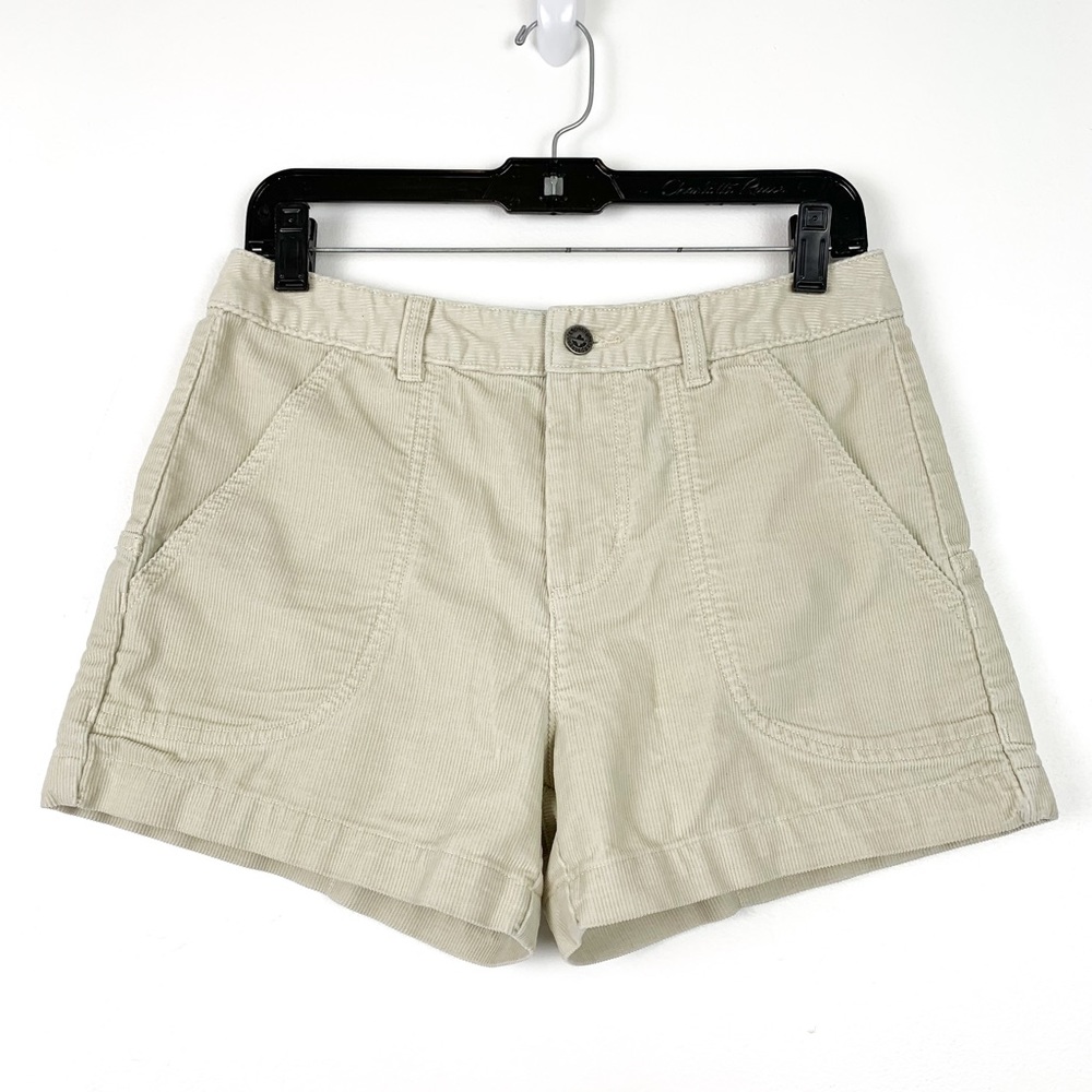 Patagonia Cord Stand Up Shorts retro 70s-style corduroy shorts in cream, size 6